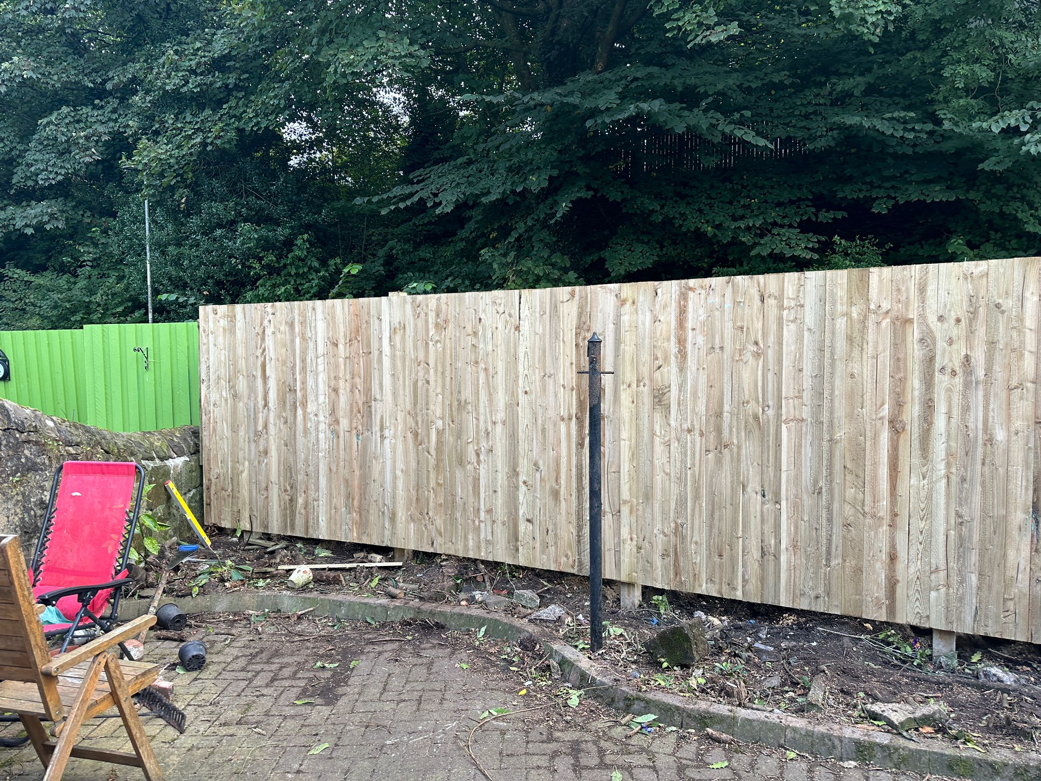 Beech Hedge Removed and a new 6 Foot Fence